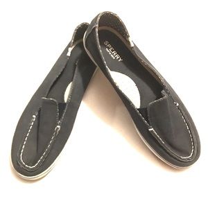 Sperry top-sider navy blue canvas slip on